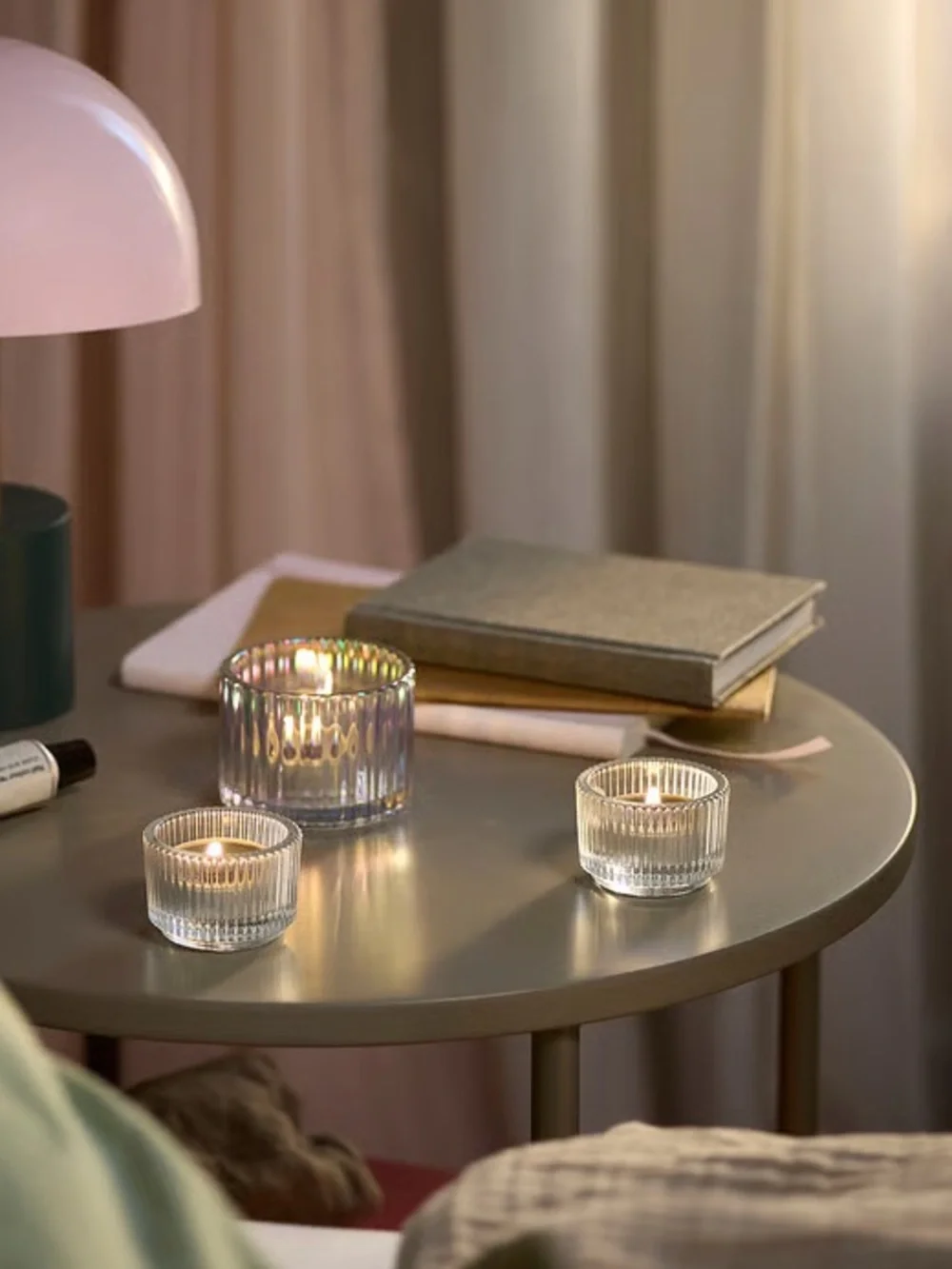 90 Scented Tea-Light Candles, White and Green